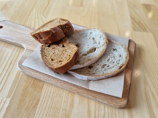 appetizer plain bread plate. before a meal