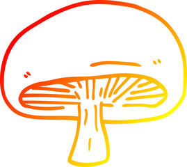 warm gradient line drawing cartoon chestnut mushroom