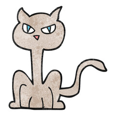 textured cartoon angry cat