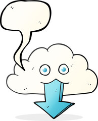 speech bubble cartoon download from the cloud
