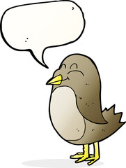 cartoon bird with speech bubble