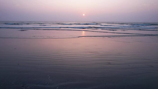 Aerial footage of Harnai beach at Dapoli, located 200 kms from Pune on the West Coast of Maharashtra India.