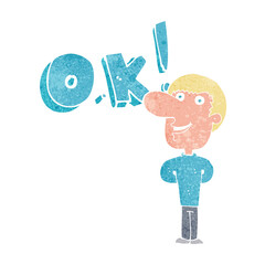 cartoon man saying OK