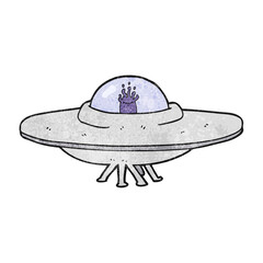 textured cartoon flying saucer