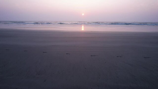 Aerial footage of Harnai beach at Dapoli, located 200 kms from Pune on the West Coast of Maharashtra India.
