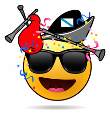 SPANISH REGION EMOTICON ISOLATED ON WHITE BACKGROUND