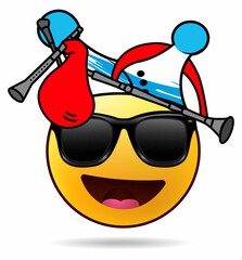 SPANISH REGION EMOTICON ISOLATED ON WHITE BACKGROUND