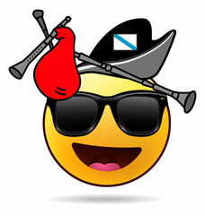 SPANISH REGION EMOTICON ISOLATED ON WHITE BACKGROUND