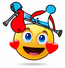 SPANISH REGION EMOTICON ISOLATED ON WHITE BACKGROUND