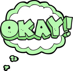thought bubble cartoon okay symbol