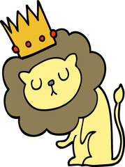 cartoon lion with crown