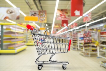 Classic shopping supermarket cart trolley