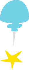 flat color illustration of a cartoon office tack
