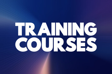 Training Courses text quote, concept background