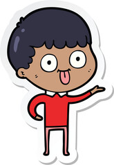 sticker of a cartoon man staring