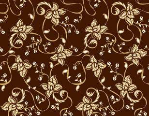 seamless antique flower design pattern