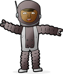 cartoon astronaut