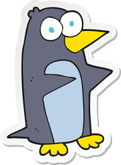 sticker of a cartoon penguin
