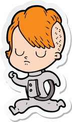 Obraz premium sticker of a cartoon woman