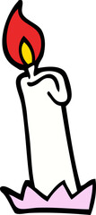 hand drawn doodle style cartoon birthday candle