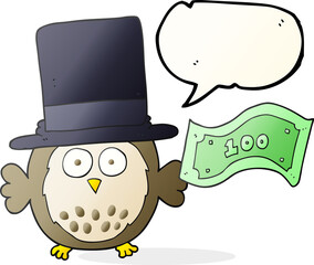 speech bubble cartoon rich owl