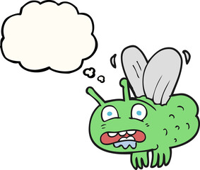 thought bubble cartoon fly