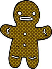 cartoon doodle gingerbread man