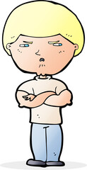 cartoon grumpy man