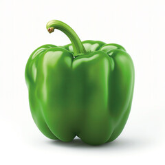 Grüne Paprika (Icon) – freigestellt – Generative AI