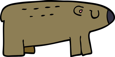 cartoon doodle of a sleepy bear