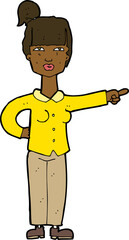 cartoon woman pointing
