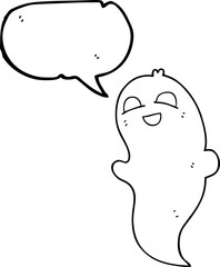 speech bubble cartoon halloween ghost