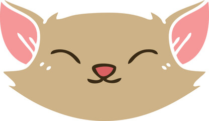 quirky hand drawn cartoon cat