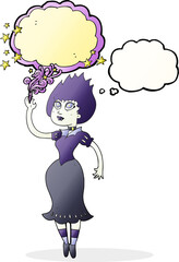 thought bubble cartoon vampire girl