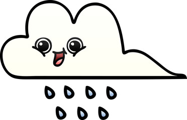 gradient shaded cartoon rain cloud