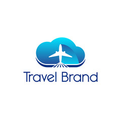 Airplane Cloud Logo