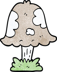 cartoon doodle mushroom