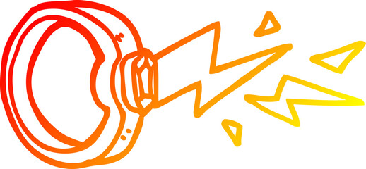 warm gradient line drawing cartoon magic ring