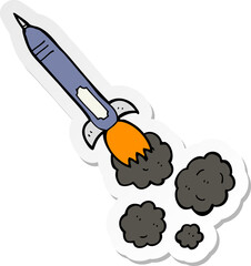 sticker of a cartoon missile
