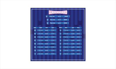 Game leaderboard with abstract background