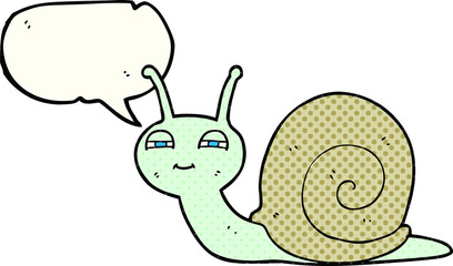 comic book speech bubble cartoon cute snail