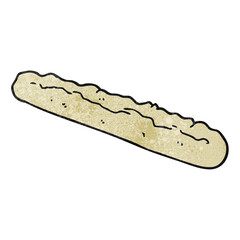 textured cartoon baguette
