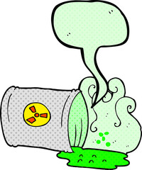 comic book speech bubble cartoon nuclear waste
