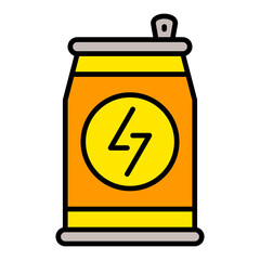 Obraz premium Energy Drink Filled Line Icon