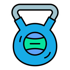 Kettlebell Filled Line Icon