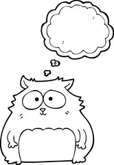 thought bubble cartoon cat