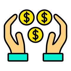 Charity Filled Line Icon