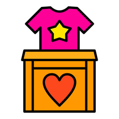 Clothes Donation Filled Line Icon