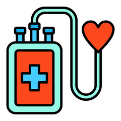 Blood Donation Filled Line Icon