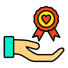 Reward Filled Line Icon